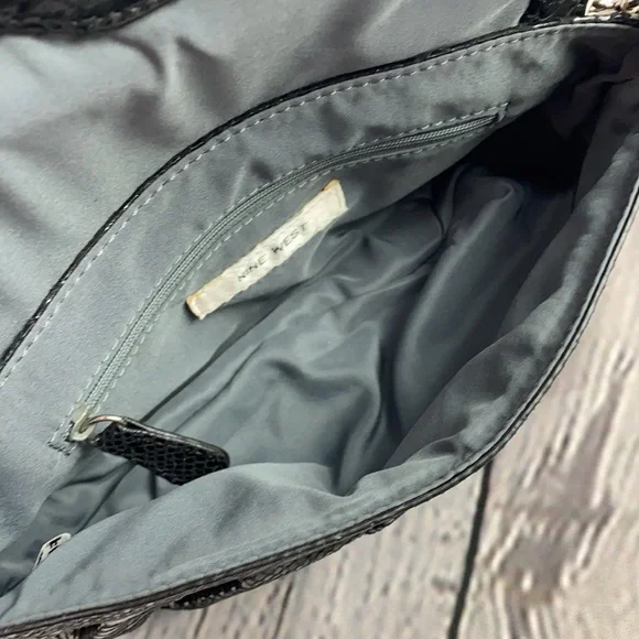 NINE WEST Black Snake Print Clutch/Wristlet Bag - Picture 13 of 17